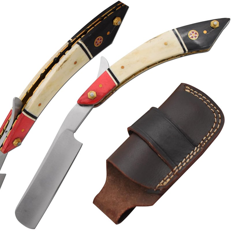 Old Ram Straight Razor | Straight Edge-Razor Rosewood Handle- Sharp | High Hardness Stainless Steel Cutthroat Straight Edge Blade | Barber Razor (218) BR - Image 1